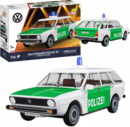 Cobi Klocki 24645 Policja Volkswagen Passat B1 Variant Action Town 116El