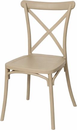 Krzesło Rustykalne Kuchenne Beżowe Boho