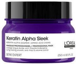 Zdjęcie Loreal Professionnel Keratin Alpha Sleek Maska Wygładzająca Do Włosów Puszących 250ml - Nowe