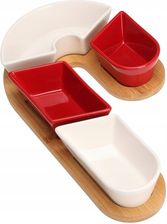 Zdjęcie Koopman miseczki na przekąski 29 cm biało-czerwone 210001390 - Staszów
