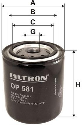 FILTRON - Filtr oleju (OP 581)