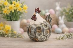 Zdjęcie Dekor Pap Kogut ceramiczny czerwony (Kod 342788) - Skalbmierz