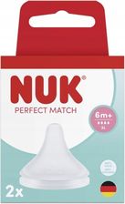 Zdjęcie Nuk Perfect Match Size Xl (6+M) Smoczek Do Butelki 2Szt. - Trzebinia