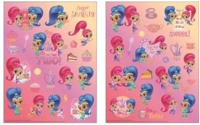 W&O Shimmer Shine Holograficzne Naklejki 2Arkusz 26X20