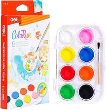 Zdjęcie Deli Farby Akwarelowe Colorun 8 Kolorów + Pędzelek - Błonie