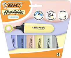 Zdjęcie Bic Zakreślacz Flat Pastel Mix 6szt. - Górowo Iławeckie