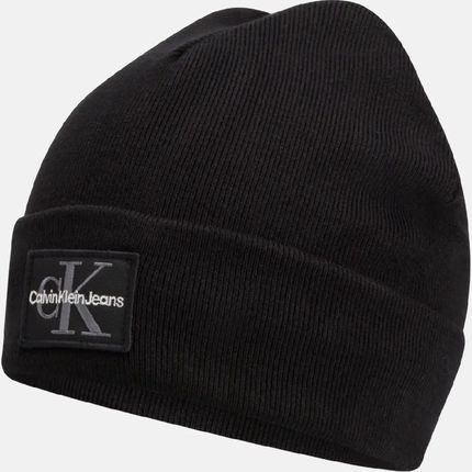 Czapka zimowa Calvin Klein CK Logo Beanie Czarna - LZ04D8080G-UB1