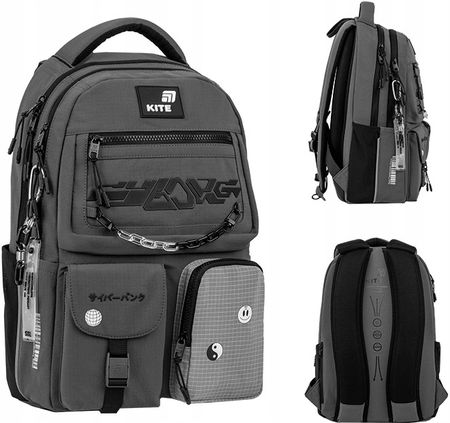 Plecak Szkolny Młodzieżowy Dla Chłopców 9-12 Lat Szary Format A4 Kite