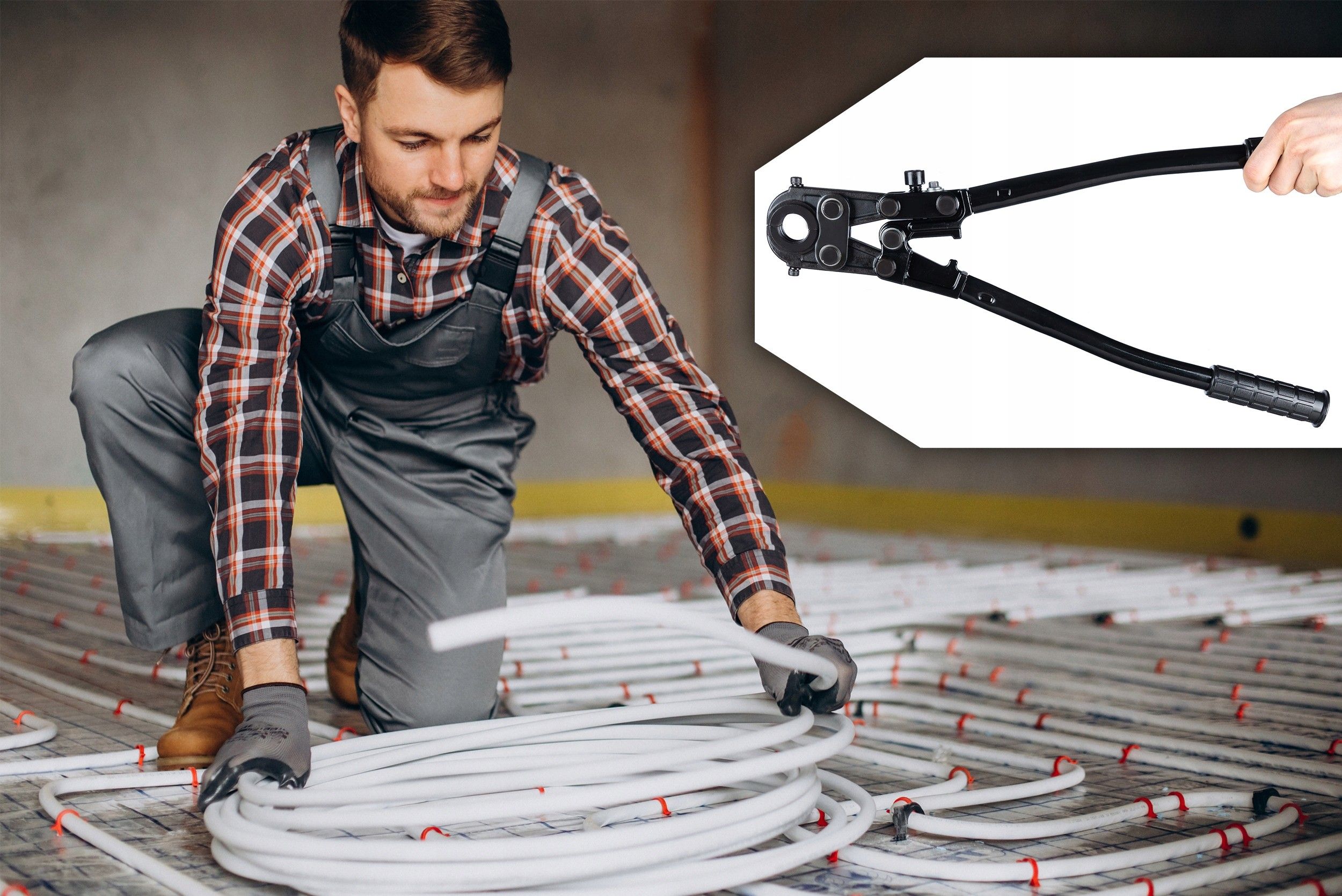 Gotel Zaciskarka do Rur Pex 16-25mm, Prasa Hydrauliczna 3 Matryce U ...