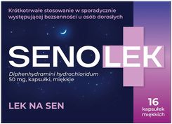 Zdjęcie Senolek 50 mg, 16 kapsułek - lek na sen  - Cybinka