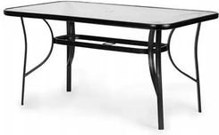 Zdjęcie Stół ogrodowy HIPPER Siena 150x90x70cm Czarny - Golina