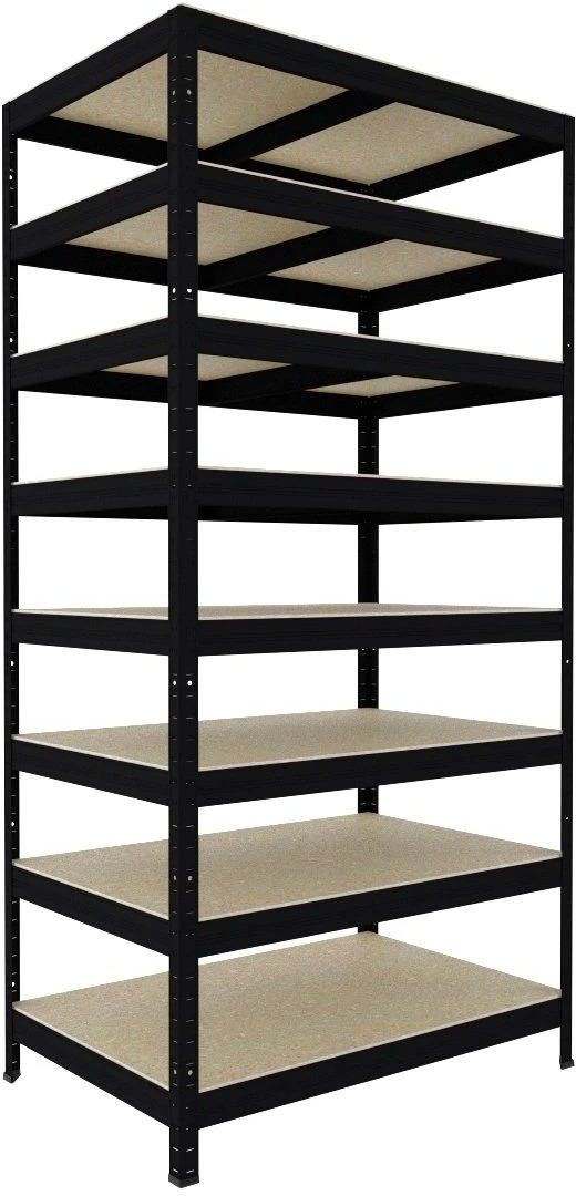 Regał magazynowy Biedrax Regał Do Magazynu 50x75x240 Cm, Czarny, 8 ...
