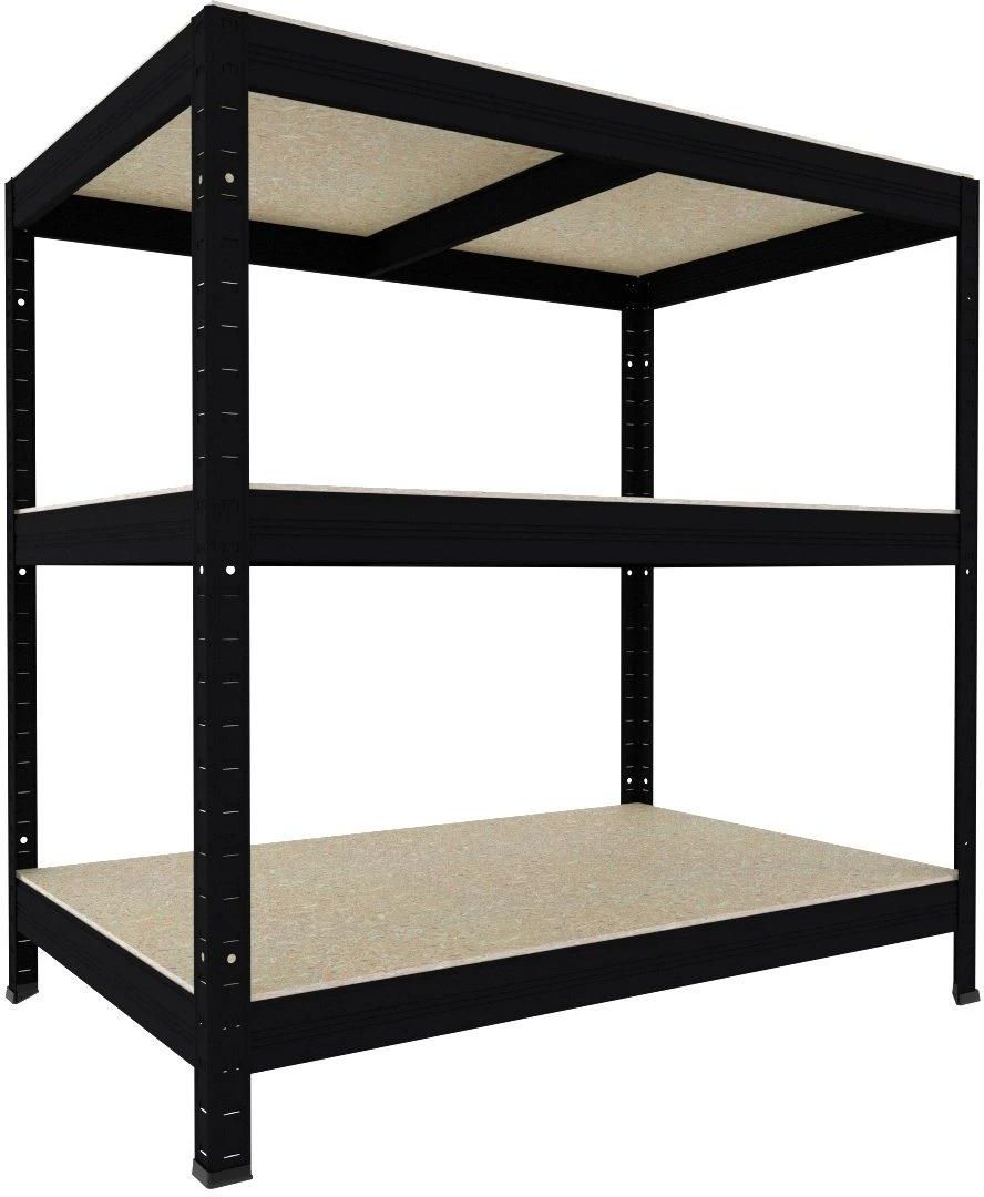 Regał magazynowy Biedrax Regał Techniczny 35x75x90 Cm, Czarny, 3 Półki ...