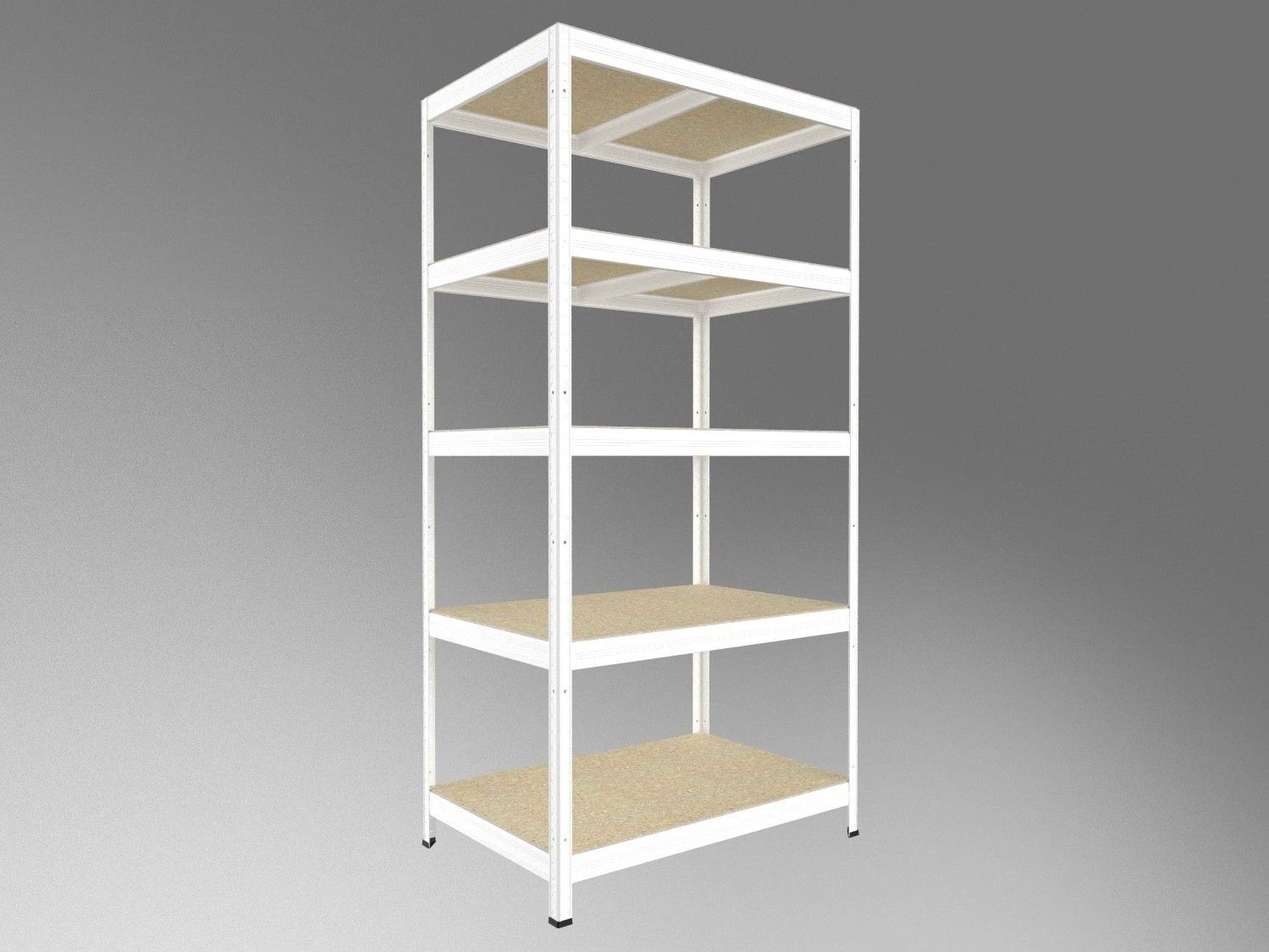 Regał magazynowy Biedrax Regał Gospodarczy 35x75x240 Cm, Biały, 5 Półek ...