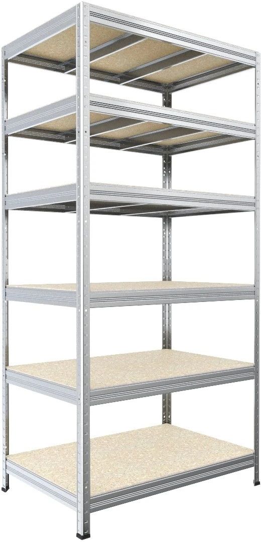 Regał magazynowy Biedrax Regał Metalowy 45x90x180 Cm, Ocynk, 6 Półek ...