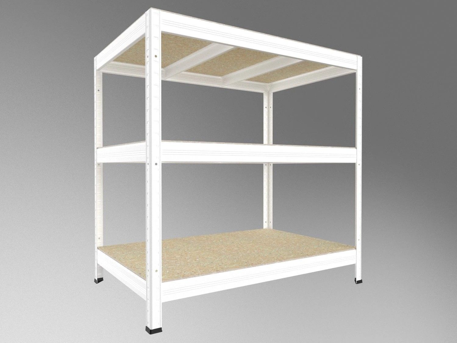 Regał magazynowy Biedrax Regał Półkowy 50x120x120 Cm, Biały, 3 Półki ...