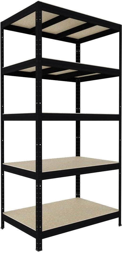 Regał magazynowy Biedrax Regał Metalowy 45x90x240 Cm, Czarny, 5 Półek ...