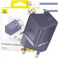 Zdjęcie Baseus Zestaw Ładowarka Sieciowa Gan5 30W Usb C Z Kablem 100W 1M - Serock