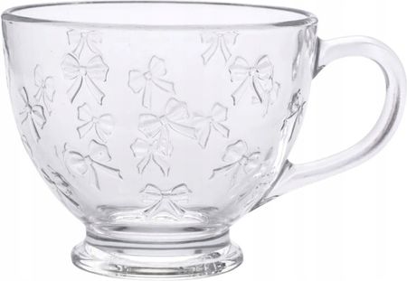 Altom Design Kokardki Filiżanka na stopce szklana 420 ml 1 szt bezbarwna (5906361383354)