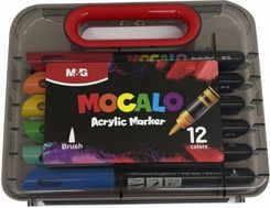 Zdjęcie M&G Markery Akrylowe Mocalo Pędzelkowe Mg 12 Kolorów - Bartoszyce