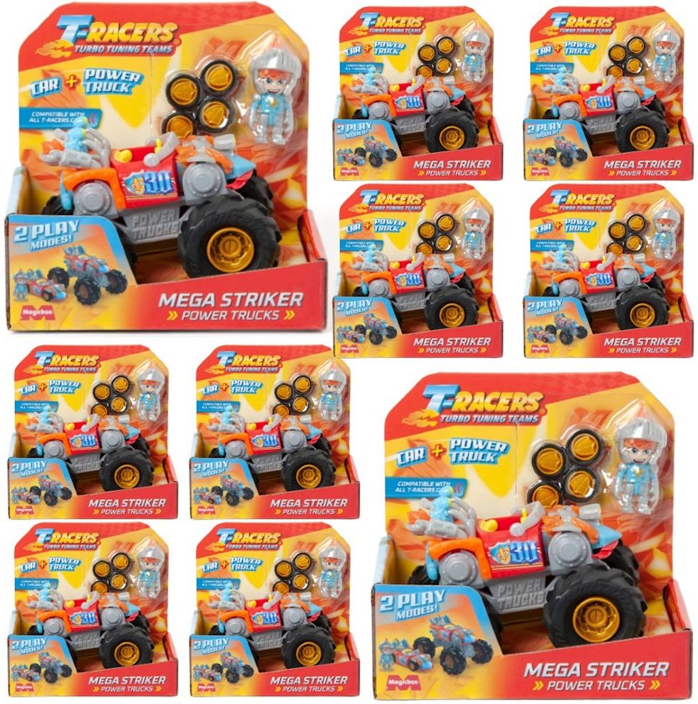 Magic Racers Magic Box T Racers Turbo Tuning Teams Zestaw X 10 Autko Mega Striker ...