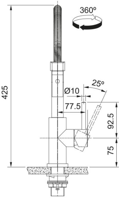 фото Змішувач для кухонної мийки Franke Smart Glenda Semi Pro 115.0747.475