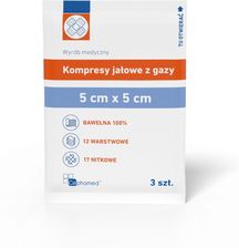 Zdjęcie Matocomp Kompresy Jałowe 5X5Cm 17 Nitkowe 12 Warstwowe 5Szt. - Radków