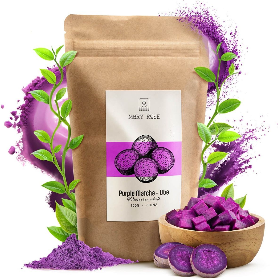 Herbata Mary Rose Purple Matcha Ube w proszku 100g - Ceny i opinie ...