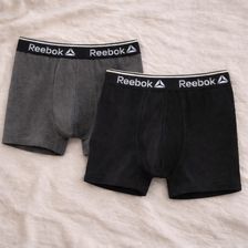 Zdjęcie BOKSERKI MĘSKIE 2-PACK M CZARNE + SZARY MELANŻ REEBOK - Rogoźno