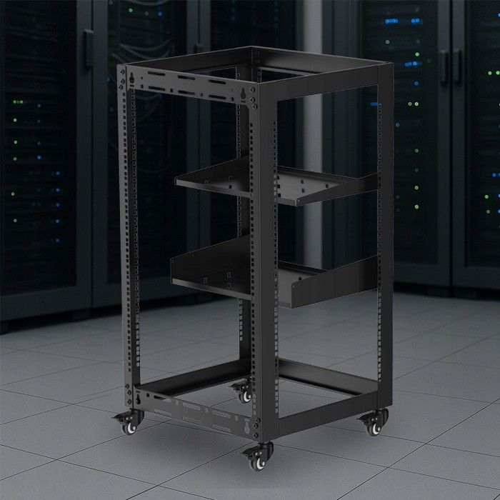 Spacetronik Mobilny stelaż serwerowy 19 Open Rack Pro-17U (OR1920UOP ...