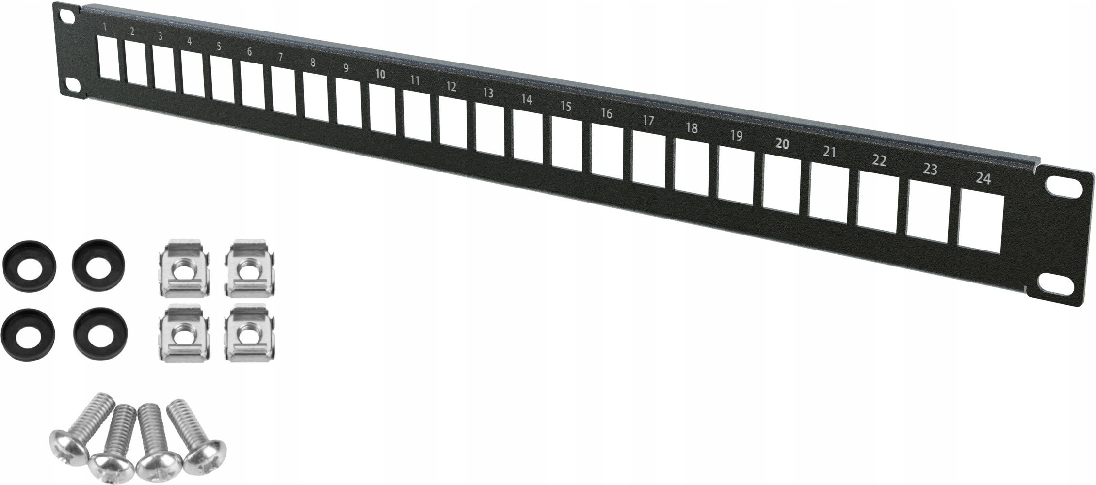 Stalflex Patch Panel Rack 19 1U 24 Sloty Czarny do Szaf Sieciowych Rack ...