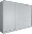 KAMILMEBLE Szafa Przesuwna Milan 3D 160x205x60 cm Biała Matowa 3-drzwiowa Garderoba