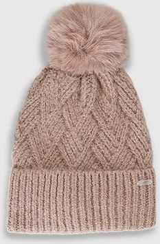 4F czapka damska zimowa beanie 4FJWAW25ACAPF647 beżowa