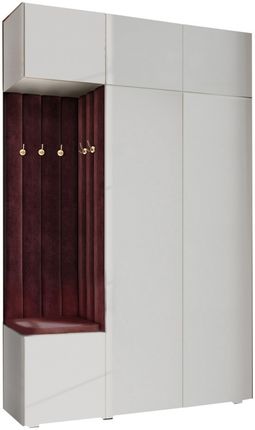 Garderoba Aria wersja 7 z nadstawką i szafką PTO Biała