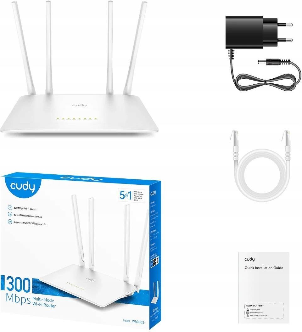 фото Бездротовий маршрутизатор (роутер) Cudy WR300S 2