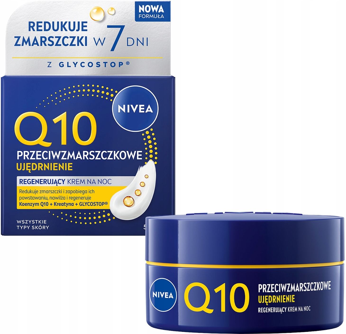 Nivea Krem Q10 Nawilżający Przeciwzmarszczkowy Dzień 50ml I Noc 50ml ...