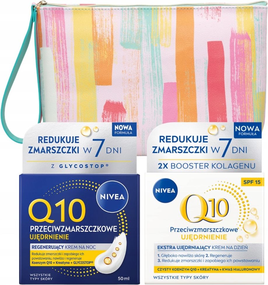 Nivea Krem Q10 Nawilżający Przeciwzmarszczkowy Dzień 50ml I Noc 50ml ...