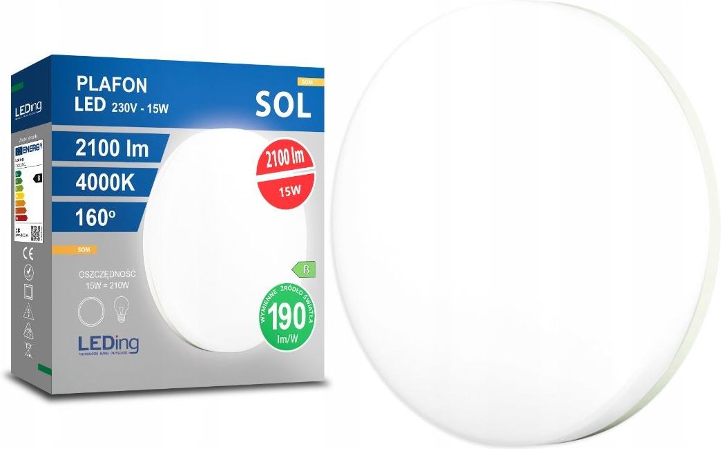 Leding Plafon LED 15W 2100lm 4000K Biały (KOD: 5902693883005) - Opinie ...