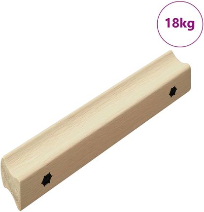 Uchwyt meblowy vidaXL 864700 drewniany naturalny Dł. 130 mm 130 x 25 x 30 mm 8721288589705