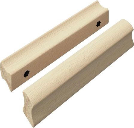 Uchwyt meblowy vidaXL 864698 drewniany naturalny 130 x 25 x 30 mm 2 szt. 8721288589682
