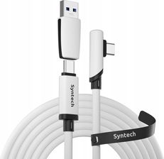 Zdjęcie Kabel 2w1 na USB-C USB-A do transmisji 5m 5Gbps do Meta Quest 3 2 Pro Pico4 / C100 - Gostynin