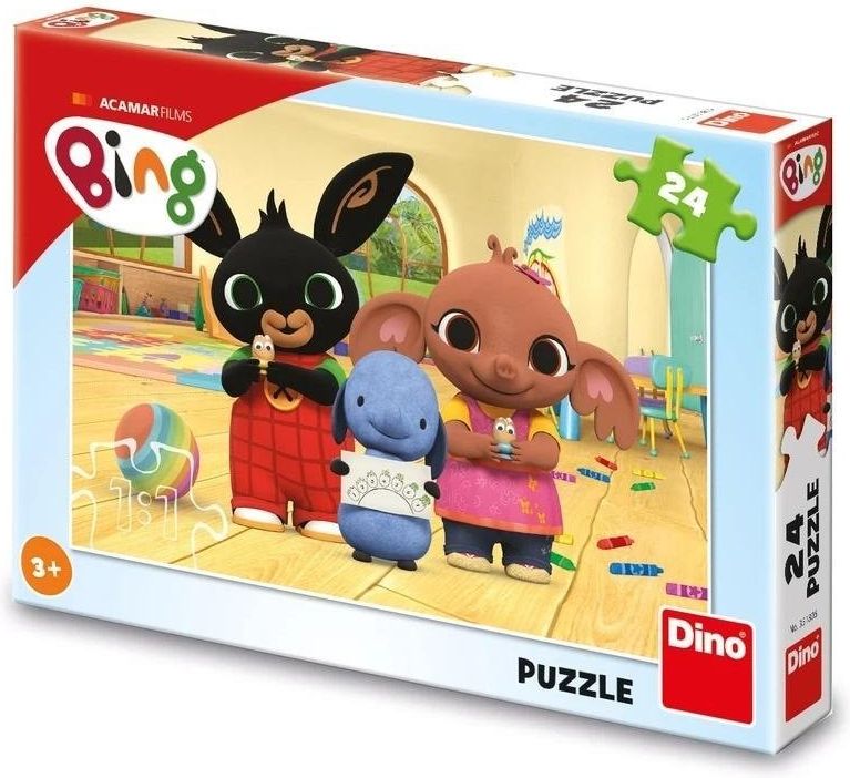 Dino Toys Puzzle Królik Bing Maluje 24El - Ceny i opinie - Ceneo.pl