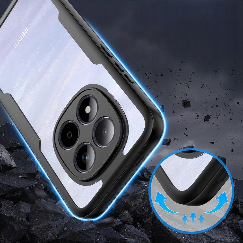 Moex Cover Ultra-Sottile Per Xiaomi Redmi Note 9 Pro – Rigida Anti-graffio, Blu Scuro Metallico
