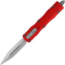 Zdjęcie Nóż automatyczny OTF Microtech Dirac D/E Red Aluminium, Stonewashed M390 by Tony Marfione (225-10RD) - Grodzisk Mazowiecki