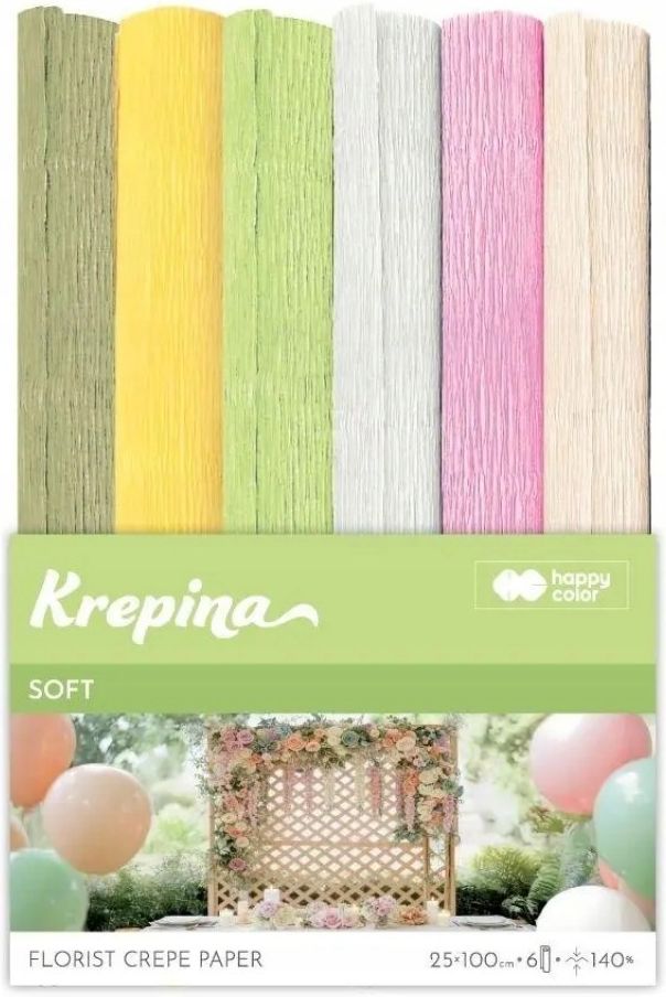Zdjęcie Happy Color Krepina Marszczona Soft 25X100Cm 6 Kolorów - Łaszczów