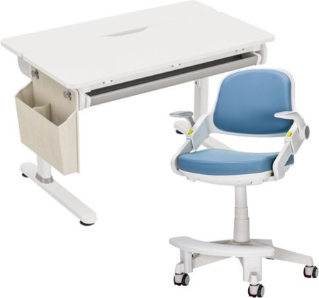 SPACETRONIK XD SPEX108WG Biurko regulowane dla dziecka z pochylanym blatem 0–50° 120×60/100×60 biały (19887UNIW)