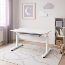Zdjęcie SPACETRONIK SPEX105WW regulowane 100 cm biały z szufladą, haczykami i korbką - Bierutów