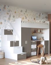 Zdjęcie Karol Meble Meblościanka Raj 4 Połysk biały/szary/połysk CK17632 - Błonie