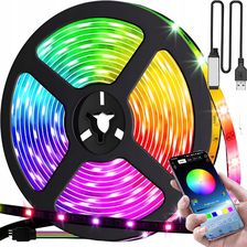 Zdjęcie Taśma Led Rgb Wodoodporna 3M Bluetooth Pasek Sterowanie Aplikacją Pilot - Strzegom