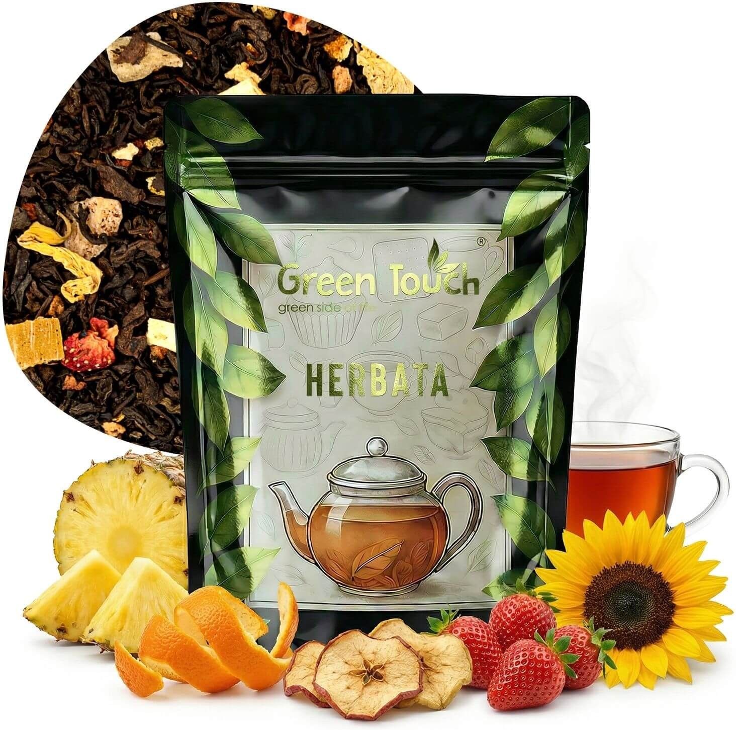 Herbata Green Touch Pu-Erh Ognista Herbata Czerwona Liściasta Z ...